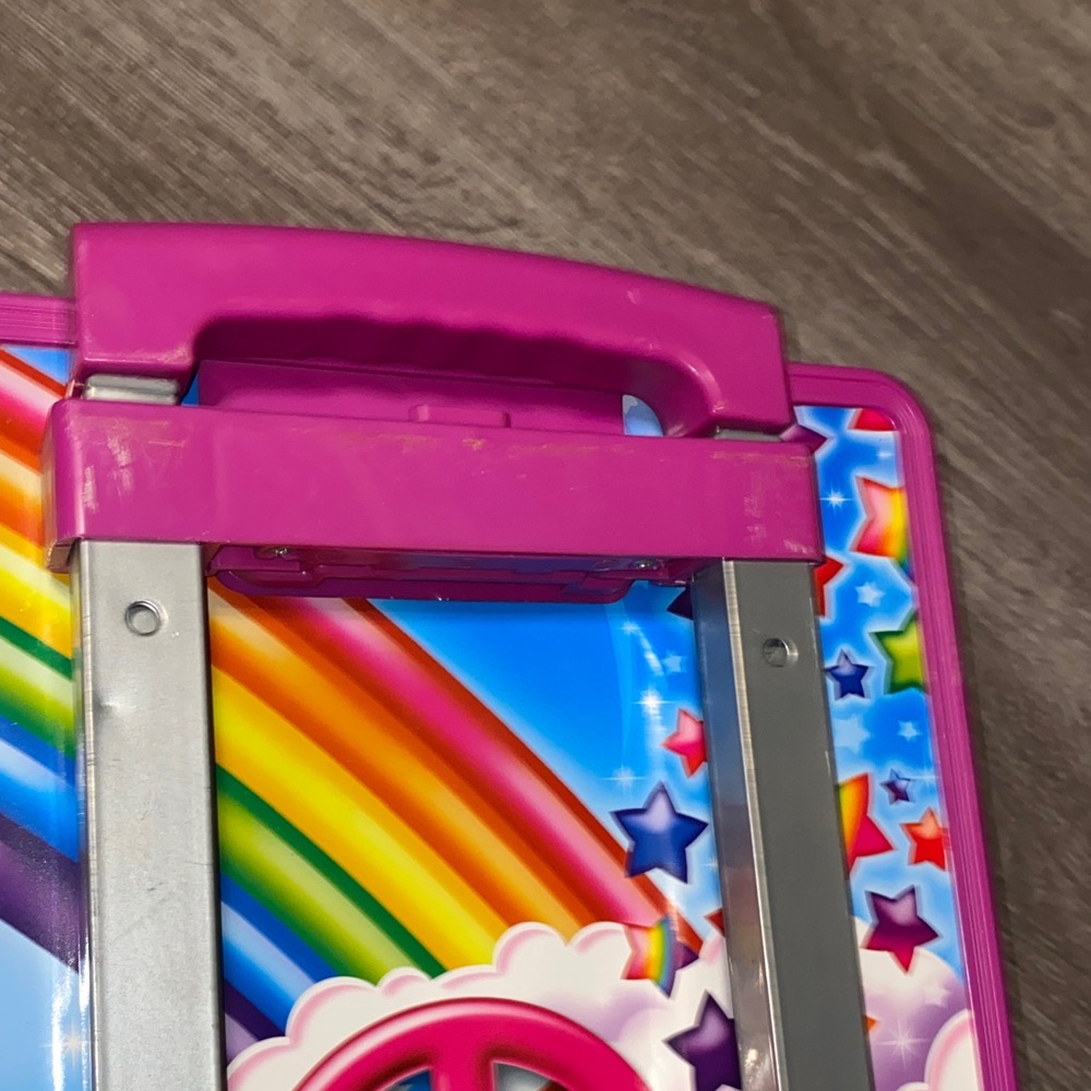 Lisa Frank vintage Colorful Peace Sign Suitcase - Picture 9 of 10